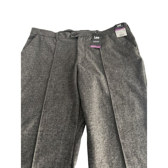 LEE Womens Regular Fit Straight Leg Mid Rise Ultra Soft Career Trousers Pants 22 - Picture 3 of 10